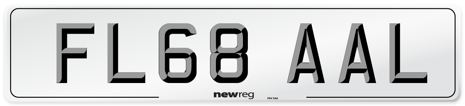 FL68 AAL Number Plate from New Reg